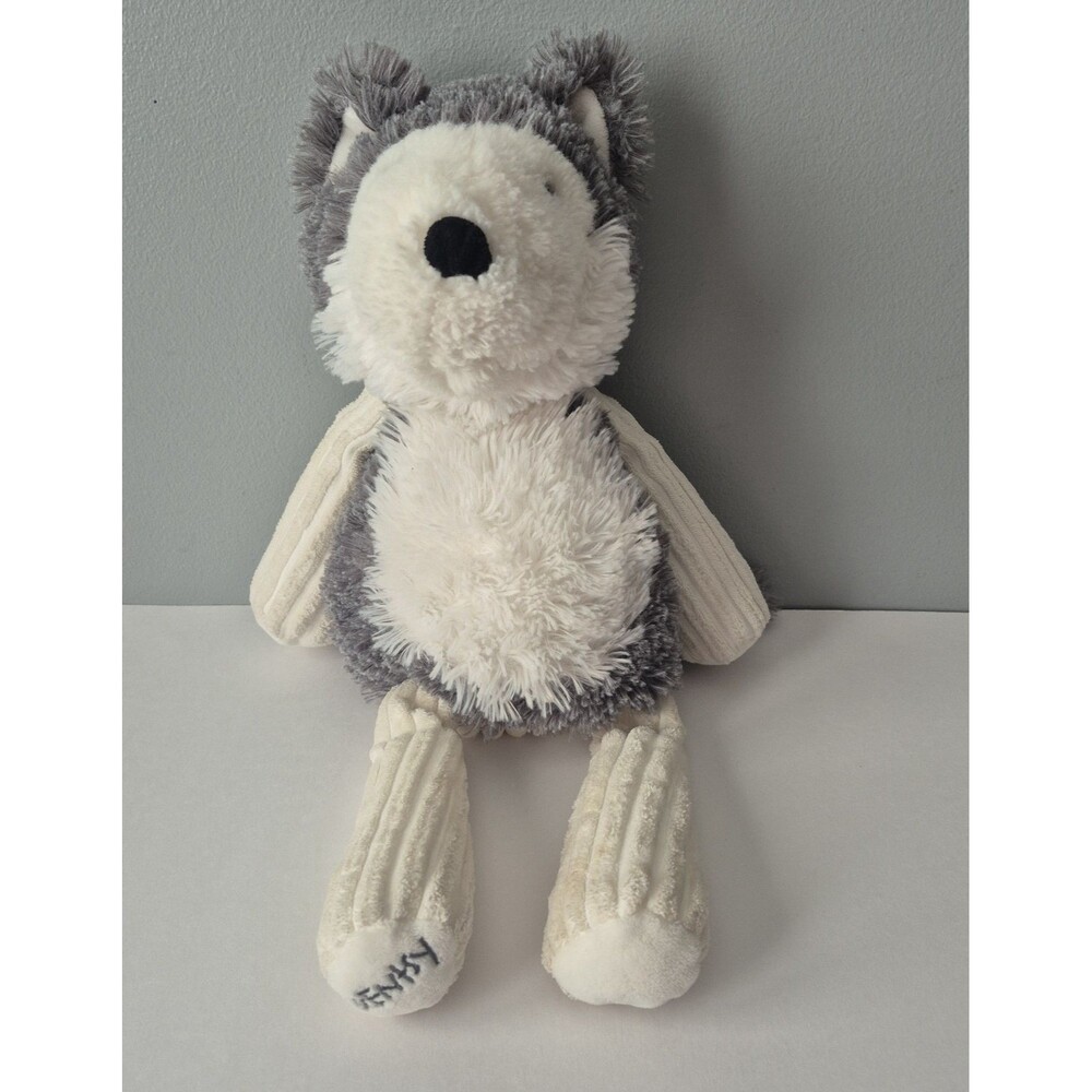 Scentsy Buddy Gray and White Stuffed Plush Homer the Husky Dog Toy 16 IN